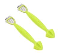 POPETPOP Lot de 2 Râpes à Citrons Vertes Multifonctions Double Tête pour Râper et Presser Outils de Râpage Pratiques et Sûrs Légers et Compacts Cuisine et Voyage