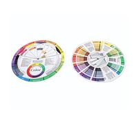 POPETPOP Lot de 2 Roues Chromatiques Rotatives 23 Cm et 14 Cm pour Nail Art et Maquillage Artistique, Nuancier de Couleurs Mélangées, Palette Couleur Mixte pour Apprentissage et Création