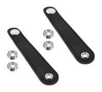 POPETPOP Lot de 2 Sangles de Soufflet d'Accordéon Noires en Cuir Double Couche, Espacement 11,2 CM, Fixation Stable pour Pratique et Concerts