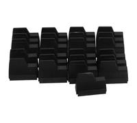 POPETPOP Lot de 2 Sets de Supports Muraux Porte-clés en Plastique Noir, Organiseur Modulaire Magnétique pour Rangement D’Outils, Bacs Individuels pour Clés, Organisation Garage et Atelier