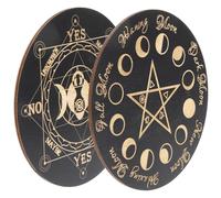 POPETPOP Lot De 2 Tableaux De Divination en Bois 20 Cm Noir pour Conseillers Et Psychologues, Accessoire D'autel Décoratif, Planches à Pendule Professionnelles pour Contemplation Et Voyance