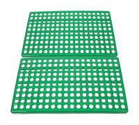 POPETPOP Lot de 2 Tapis pour Cage à Lapin en ABS avec Trous d'aération Ronds, Tapis Robustes et résistants à l'humidité, Parfaits pour Cages Cochon et enclos pour Petits Animaux en