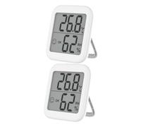 POPETPOP Lot de 2 Thermomètres Hygromètres Numériques Intérieurs, Mesure Précise de Température, Affichage Lcd, Capteur D'humidité Multifonctionnel pour Chambre, Bureau et Maison