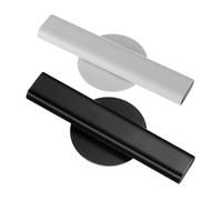 POPETPOP Lot De 2 Tubes à Fleurs Auto-adhésifs en Métal Noir Et Blanc Petit Format pour Décoration Murale Intérieure, Support Mural pour Fleurs Séchées, Présentoir Adhésif Pratique Et Gain De Place