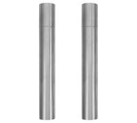 POPETPOP Lot de 2 Tubes de Rangement en Acier Inoxydable Argenté pour Certificats de Naissance, Cylindriques, Étanches et Compacts, pour L'école Voyages