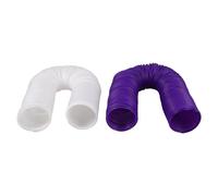 POPETPOP Lot de 2 Tunnels Accordéon pour Petits Animaux de Compagnie Tunnel en Plastique Blanc et Violet Grand Format Résistant aux Morsures et Cachette Interactive pour Hamsters Rats et