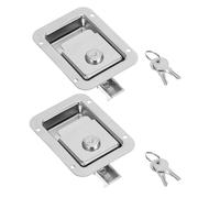 POPETPOP Lot de 2 verrous de remorque encastrés : loquet en alliage de zinc pour camping-car, camion, caravane ; loquet de poignée encastré robuste pour boîte à outils.