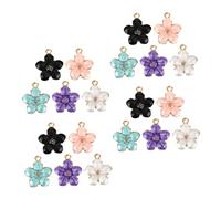 POPETPOP Lot De 20 Breloques Pour Colliers Boucles D Oreilles Porte-Clés Pendentifs Artisanaux Breloques À Thème Floral D Été De Connecteur De Bracelet