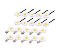 POPETPOP Lot de 20 Épingles à Cheveux Marguerite Petite Taille, Pince Douce Décorative, Accessoires Coiffure Fille pour Fête Mariage, Style Floral Printanier