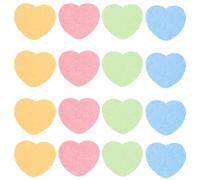 POPETPOP Lot de 20 Éponges Exfoliantes en Pulpe de Bois de Cœur 4 Couleurs Assorties Outils de Nettoyage Doux et Compressés Visage Usage Quotidien et Soin Peau