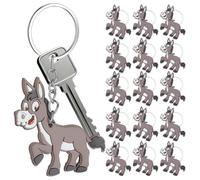 POPETPOP Lot de 20 porte-clés âne, cadeau animal pour enfants