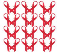 POPETPOP Lot de 200 Épinglettes Ruban Rouge Vif Épingle, Broches à Épingle en Métal, Décorations de Fierté pour Sensibilisation Sida et Cancer, Accessoires pour Événements Caritatifs