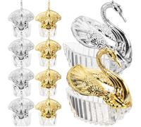 POPETPOP Lot de 24 Boîtes à Bonbons en Acrylique Transparent pour Mariage, Contenant Dragées Élégant et Décoratif, pour Usage Nuptial Couleur Aléatoire