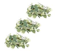 POPETPOP Lot de 3 Anneaux de Bougies en Eucalyptus Artificiel 8 Cm, Petites Couronnes Décoratives pour Bougies Piliers, Ornements de Table et Décoration Intérieure Festive
