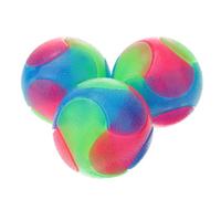 POPETPOP Lot de 3 Balles Lumineuses pour Chiens de Petite Et Moyenne Taille Jouets D'entraînement Amusants Et Scintillants avec Nœud Sonore
