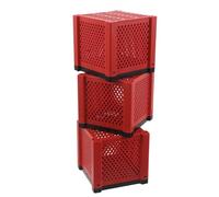POPETPOP Lot de 3 Boîtes de Rangement pour Filtration D’Aquarium Pure Cube, Médias Biologiques Filtrants Réutilisables, Cubes Purificateurs d'eau Rouges pour Aquariums et Bassins,