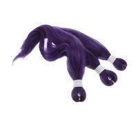 POPETPOP Lot de 3 Extensions de Tresses Violettes Pré-Étirées en Cheveux Synthétiques Doux Longues et Lisses Perruques Afro pour Femmes Noires Tresses Crochet Faciles à Tresser