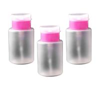 POPETPOP Lot de 3 Flacons Poussoirs Vides 150 Ml pour Dissolvant Vernis à Ongles Plastique Réutilisable Flacon de Rangement Pratique pour Nail Art et Maquillage