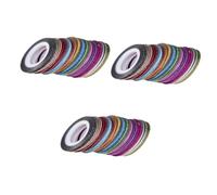 POPETPOP Lot De 3 Kits De Manucure Pour Femmes Rubans Adhésifs Pour Nail Art Faciles À Appliquer 52 Rouleaux X 3