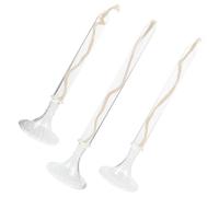 POPETPOP Lot de 3 Lampes à Pétrole en Verre Transparent, Décoration Intérieure Romantique pour Salon et Chambre, Lampes à Huile Simples et Sécurisées pour Usage Domestique, Éclairage