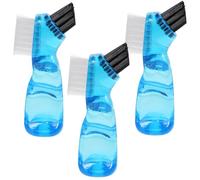 POPETPOP Lot de 3 Mini Brosses de Nettoyage Prothèse Dentaire Double Tête Portable Petite Taille Bleue Multifonction pour Hygiène Bucco-Dentaire Pratique et Soins des Dentiers