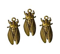POPETPOP Lot De 3 Pendentifs Déco Cigales En Laiton Vintage, Accessoires Diy, Couleur Bronze Antique, Petit Format, Décoration Artisanale, Présent Créatif, Usage Bijou Et nnée 2024
