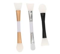 POPETPOP Lot de 3 Pinceaux Silicone Double Embout 13 Cm Brosse Douce pour Masque Visage Mélange DIY Soin Peau Portable Couleurs Assorties Couleur Aléatoire