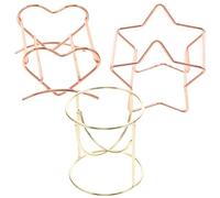 POPETPOP Lot de 3 Porte-Éponge à Maquillage Décoratifs en Métal Supports Petits et Légers en Double Anneau Doré et Rose Étagères Ventilées pour Sécher et Organiser Houppettes