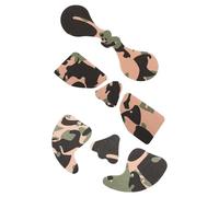 POPETPOP Lot de 3 Sets de Autocollants Visage Hiver Camouflage Vert Protection Coupe-Vent et Antigel pour Sports D’Extérieur Matériel Respirant Confortable Adapté Ski Patinage et