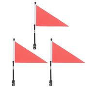 POPETPOP Lot de 3 Sets de Drapeaux de Vélo pour Garçon et Filles, Fanions de Sécurité pour Guidon, Triangle, Matériau Résistant au Vent, Couleurs Vives, Accessoires Vélo Garçon et Filles