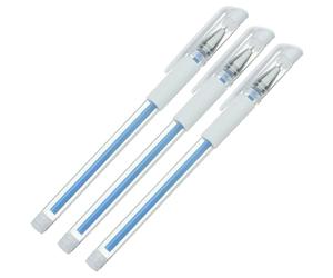 POPETPOP Lot de 3 Stylos de Marquage Imperméables pour Microblading, Pointes Fines, Bleu, pour Professionnels du Tatouage, Précision Sourcils et Maquillage Permanent, Usage Esthétique