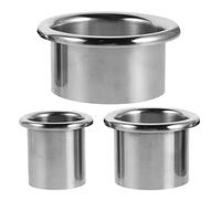 POPETPOP Lot de 3 Supports pour Sèche-Cheveux en Acier Inoxydable Anneau de Maintien Antidérapant Rangement Compact pour Salle de Bain et Coiffeuse Organisateur Multifonction pour