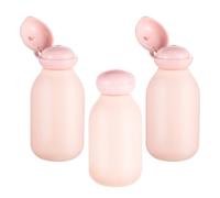 POPETPOP Lot de 3 Tubes Rechargeables pour Crème Mains 100 Ml en Pe Réutilisables et Étanches, Contenants Cosmétiques pour Voyage