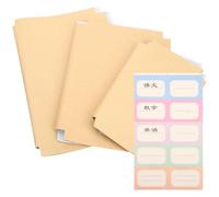 POPETPOP Lot de 30 Feuilles Autocollantes en Papier Kraft pour Couverture de Livres Souples et Rigides, Surface Écriture, Protection Manuels Scolaires 44 X 33 CM