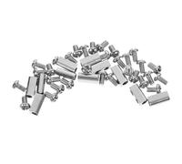 POPETPOP Lot de 30 Pinces à Fil en Acier Inoxydable 3 MM Clips de Câble Réglables à Double Trou Suspendre de Lampes Clips Câbles Métalliques Robustes pour Fixation Stable en Intérieur et