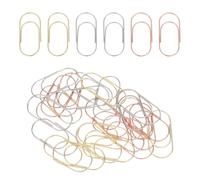 POPETPOP Lot de 30 set de Trombones Grand Format 50 MM en Métal Pinces à Papier Robustes en Fil de Fer Assortiment de Trois Couleurs Doré Argenté et Rose Gold pour Bureau Organisation