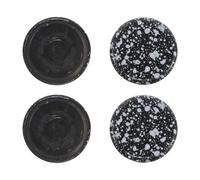 POPETPOP Lot de 4 Capuchons de Pédale D'effet Antidérapants 0,9 Pouce en Plastique Couleur Encre Blanche pour Pédale Guitare Électrique Embouts de Commande Résistants Overdrive Distorsion