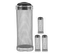 POPETPOP Lot de 4 Couvercles de Filtre pour Aquarium en Maille Acier Inoxydable, Protection D'entrée 12mm, Écran de Filtration Réutilisable pour Crevettes et Poissons, Accessoires Aquarium