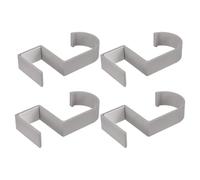 POPETPOP Lot de 4 Crochets de Table sans Perçage Gris Clair Crochet Métallique Robuste pour Paquet à Main Casque Audio et Paquet à Dos Rangement Bureau Polyvalent pour Organisation sous