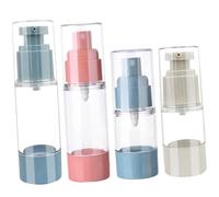 POPETPOP Lot de 4 Flacons Pulvérisateurs Rechargeables 15-30 Ml sous Vide pour Lotion et Spray Visage, Plastique Solide, Usage Voyage, Accessoires Polyvalents pour Couleur Aléatoire