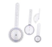 POPETPOP Lot de 4 Goniomètres Orthopédiques en Plastique Transparent Règle d'Angle Rotative Graduations Claires Outil de Mesure Précis pour Doigts Orteils et Colonne Vertébrale pour