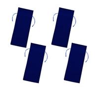 POPETPOP Lot de 4 Housses pour Bouteilles de Vin en Flanelle Bleu Roi Cordon de Serrage Paquet Décoratifs pour Bouteilles Pochettes de Protection Réutilisables pour Fêtes Mariages et