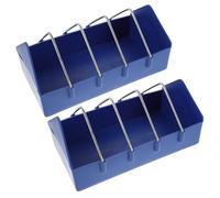 POPETPOP Lot de 4 Mangeoires à Pigeons en Plastique Épais, Distributeur d'alimentation Compartimenté 20 Cm, Mangeoire Réutilisable pour Volailles, Pigeons, Cailles et Petits Oiseaux