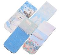 POPETPOP Lot de 4 Marque-pages Magnétiques aux Paysages Délicats, Clips Magnétiques pour Pages de Livres, Accessoires Décoratifs pour Étudiants et Voyageurs, Pack de Signets Pratiques