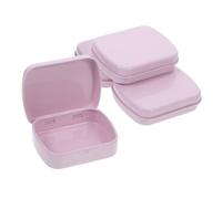 POPETPOP Lot De 4 Mini Boîtes à Bijoux à Charnière 60x47x15 Mm Métal Rose Poudré Boîte De Rangement Vide Multifonction Porte-bonbons Organiseur Bureau Portable