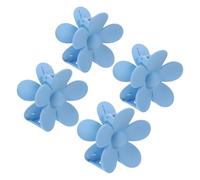 POPETPOP Lot de 4 Pinces à Cheveux Antidérapantes de Grosse Fleur Hawaïenne, Coloris Bleu Ciel, Accessoires Coiffure pour Mariage, Plage et Festivals, Griffes Solides pour Cheveux Moyens