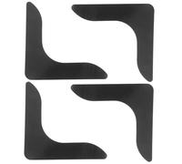POPETPOP Lot de 4 Pinces Antidérapantes en PU Noir Forme Angle Droit, Lavables et Réutilisables pour Tapis, Maintiennent Les Tapis en Place sans Laisser de Résidu