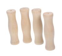 POPETPOP Lot De 4 Poignées en Bois Massif pour Barbecue Ergonomiques 11 Cm Adaptées Ustensiles De Grillade Extérieurs Accessoires Rechange Multifonctions Cuisine en Plein Air