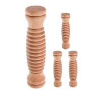 POPETPOP Lot de 4 Rouleaux de Massage en Bois Portable pour Pieds et Jambes Masseur Musculaire Manuel Multifonction Bâton de Massage Corporel Compact pour Yoga Fitness et Détente