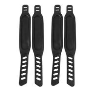 POPETPOP Lot de 4 Sangles de Pédales de Vélo D’Appartement en Plastique Noir, Réglables et Légères, Accessoires pour Pédales D’Entraînement Dynamique, Adaptées à la Plupart des Chaussures,